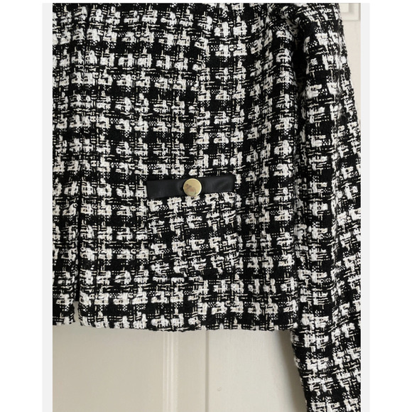 New $98.00 TRUTH BY REPUBLIC Nordstrom Womens 10 Black Tweed Quiet Luxury Blazer - Picture 3 of 16